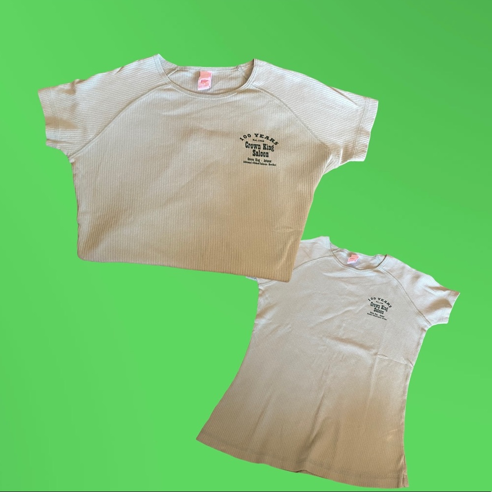 Crown King Saloon AZ mint green baby tee